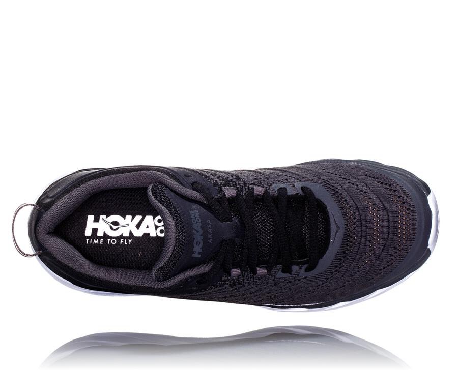 Tenis Hoka One One Mujer Negros/Blancos - Akasa - SDQF12597